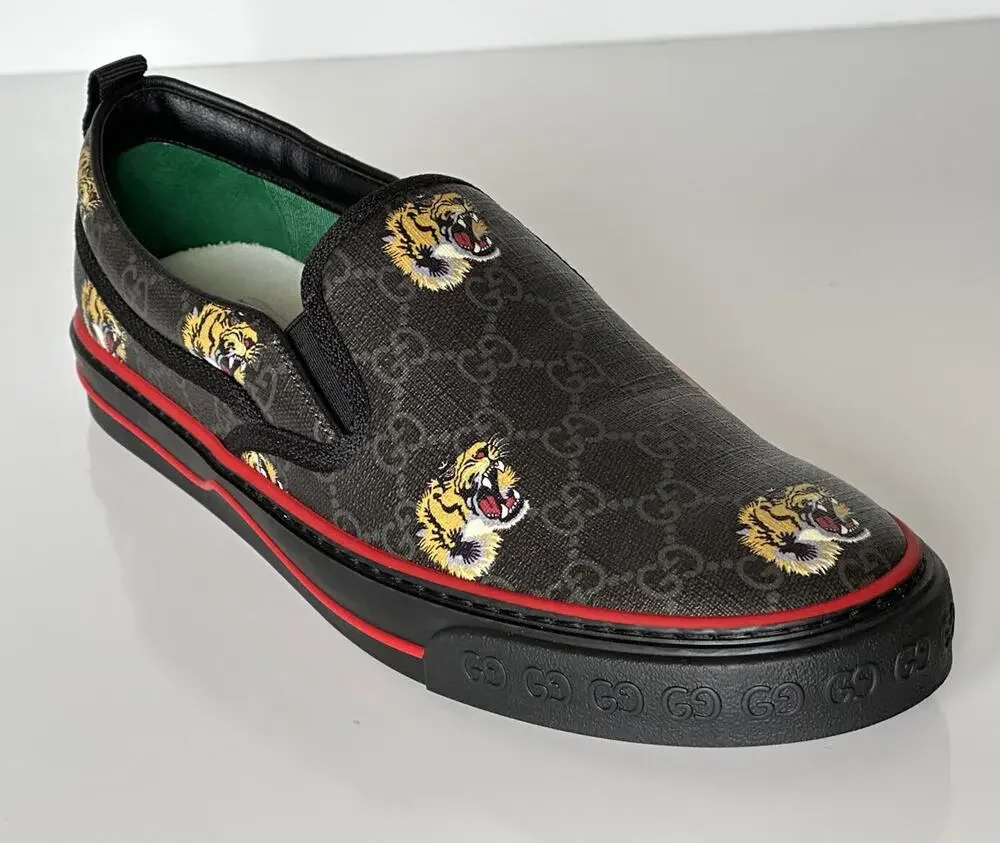 NIB Gucci Men's Low-top Tiger Black Canvas Sneakers 11.5 US (Gucci 11) 699971 IT